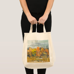 Aquarellfarbe für Herbst Tragetasche