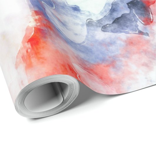 Aquarellfarbe Geschenkpapier (Rolleneckpunkt)