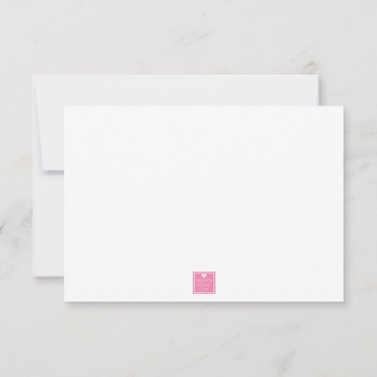 Aquarellfarbe Hoch gehärtete Designer Personalisie Dankeskarte (Rückseite)