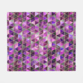 Aquarellfarbe Isometrisch mit Gold und Marmorgalax Fleecedecke (Vorderseite (Horizontal))