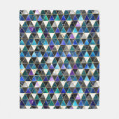 Aquarellfarbe Isometrisch mit Gold und Marmorgalax Fleecedecke (Vorderseite)