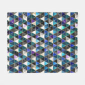 Aquarellfarbe Isometrisch mit Gold und Marmorgalax Fleecedecke (Vorderseite (Horizontal))