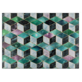 Aquarellfarbe Isometrisch mit Gold und Marmorgalax Schneidebrett (Vorderseite)