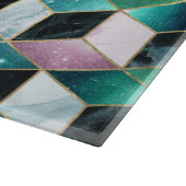 Aquarellfarbe Isometrisch mit Gold und Marmorgalax Schneidebrett (Ecke)