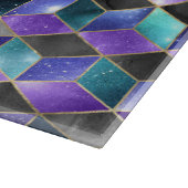 Aquarellfarbe Isometrisch mit Gold und Marmorgalax Schneidebrett (Ecke)