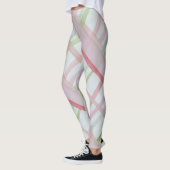 Aquarellfarbe Kariert Leggings (Links)