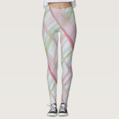 Aquarellfarbe Kariert Leggings (Vorderseite)