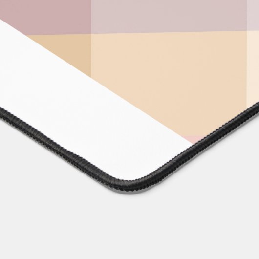 Aquarellfarbe Kariert Mauve Grau Pink Creme MONOGR Schreibtischunterlage (Ecke)