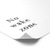 Aquarellfarbe kein geweckt Zonenprint Poster (Ecke)