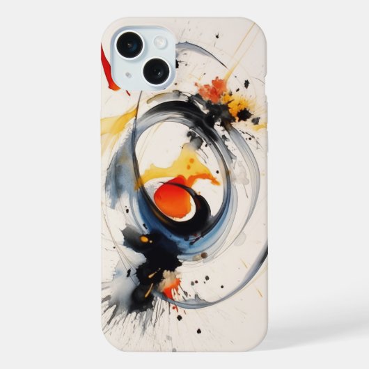 Aquarellfarbe Kritzelei iPhone Hülle (Rückseite)