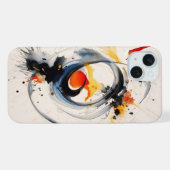 Aquarellfarbe Kritzelei iPhone Hülle (Rückseite (Horizontal))