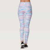 Aquarellfarbe Künstliche Pastellfarbe Leggings (Rückseite)
