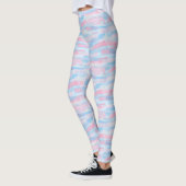 Aquarellfarbe Künstliche Pastellfarbe Leggings (Links)