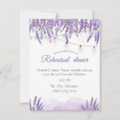 Aquarellfarbe Lavander String LightsRehearsal Aben Einladung (Vorderseite)