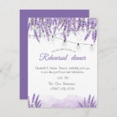 Aquarellfarbe Lavander String LightsRehearsal Aben Einladung (Vorne/Hinten)
