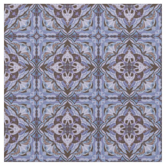Aquarellfarbe Lila Azulejo Spanischer Tor Stoff (Nahaufnahme)