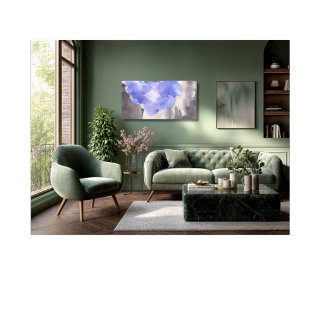 Aquarellfarbe Lila Grau gestrichene Canvas drucken Leinwanddruck