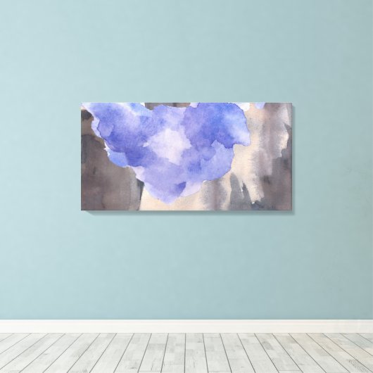 Aquarellfarbe Lila Grau gestrichene Canvas drucken Leinwanddruck (Insitu (Holzboden))