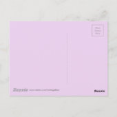 Aquarellfarbe Lila Iris Schwarz-weiße Streifen Postkarte (Rückseite)