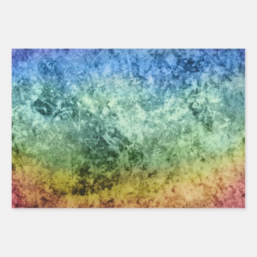 Aquarellfarbe Lila Regenbogen Geschenkpapier Set (Vorderseite 2)