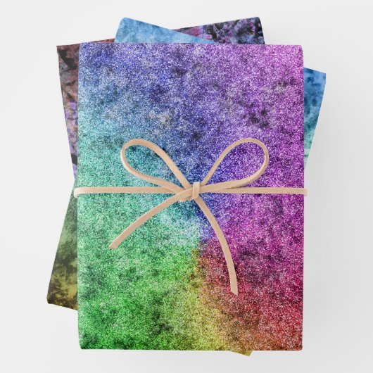 Aquarellfarbe Lila Regenbogen Geschenkpapier Set (Beispiel)