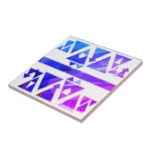 Aquarellfarbe Lila und Blauer Stift Fliese (Seite)