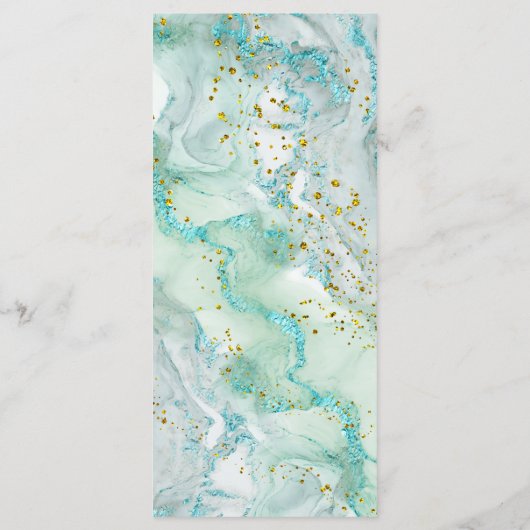 Aquarellfarbe Menü Menükarte (Rückseite)