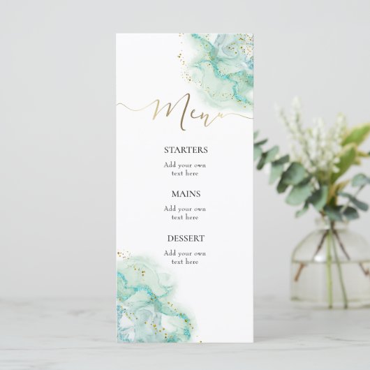 Aquarellfarbe Menü Menükarte (Stehend Vorderseite)