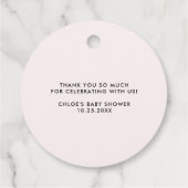 Aquarellfarbe mit Blumenkronendusche Geschenkanhänger (Rückseite)