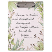 Aquarellfarbe mit Schrift, Klemmbrett (Vorderseite)