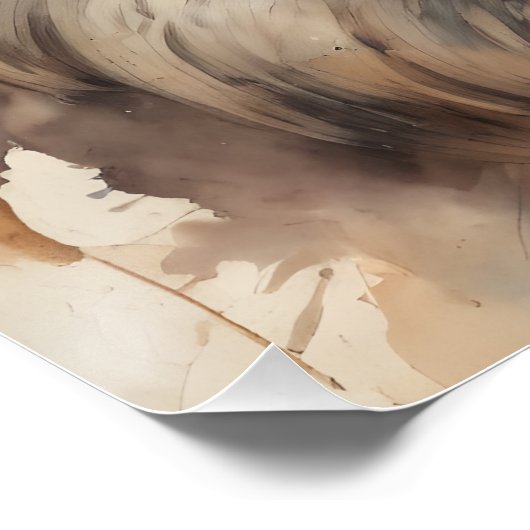 Aquarellfarbe Nr. 5 Poster (Ecke)