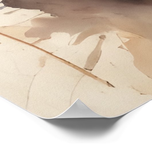 Aquarellfarbe Nr. 5 Poster (Ecke)