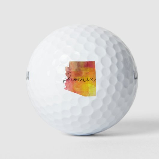 Aquarellfarbe Phoenix Arizona Golfball (Vorderseite)
