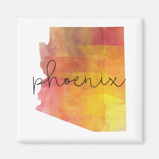 Aquarellfarbe Phoenix Arizona Magnet (Vorne)