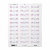 Aquarellfarbe Pink Polka Dot Bow Rücksendeadresse (Vorne)