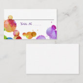 Aquarellfarbe platsche Hochzeitstisch Nr. Platzkarte (Vorne/Hinten)