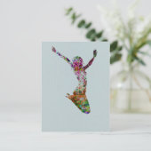 Aquarellfarbe Postkarte (Stehend Vorderseite)