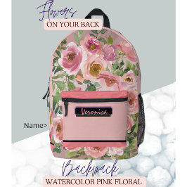 Aquarellfarbe Rosa Bläschen Bedruckter Rucksack