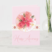 Aquarellfarbe Rosa Bläschen Karte (Vorderseite)