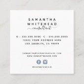 Aquarellfarbe Rosa Bläschen Quadratische Visitenkarte (Rückseite)