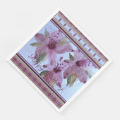 Aquarellfarbe Rosa Bläschen Serviette (Ecke)