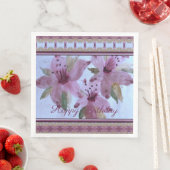 Aquarellfarbe Rosa Bläschen Serviette (Beispiel)