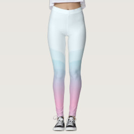 Aquarellfarbe Rosa Blau Leggings