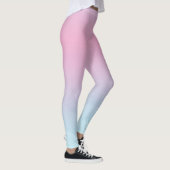 Aquarellfarbe Rosa Blau Leggings (Rechts)