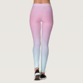 Aquarellfarbe Rosa Blau Leggings (Rückseite)