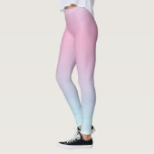 Aquarellfarbe Rosa Blau Leggings (Links)