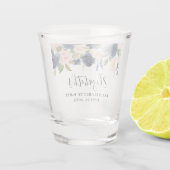 Aquarellfarbe Rosa Blauer Junggeselinnen-Abschied Schnapsglas (Rückseite)