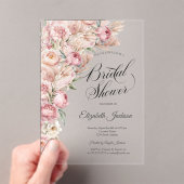 Aquarellfarbe Rosa Blume Brautparty Acryleinladungen (Insitu (Handheld))