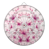 Aquarellfarbe Rosa Blume Dartboard Dartscheibe (vorne)