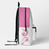 Aquarellfarbe Rosa Blume Frischgetränk Pilz Bedruckter Rucksack (Links)